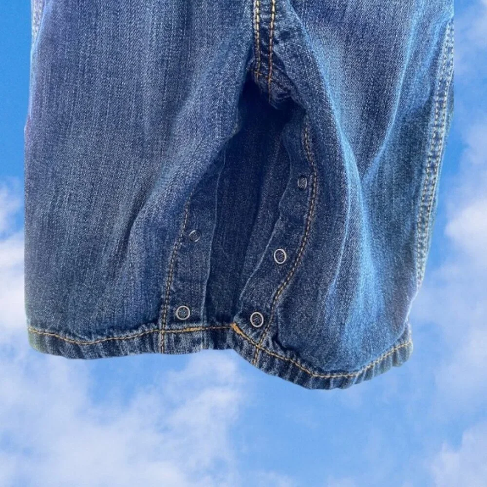 Old Navy Little Boy's Blue Denim Cotton Overalls